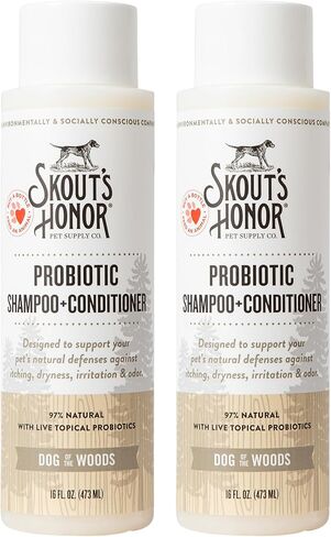 SKOUT'S HONOR: Probiotic Pet Shampoo & Conditioner - 2-in-1 with Avocado Oil - Cleans and Conditions Fur, Supports Pet’s Natural Defenses, PH-Balanced, Sulfate-Free - Lavender - 16 oz. in Saudi Arabia