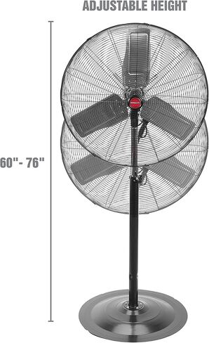 OEMTOOLS OEM24871 مروحة بقاعدة متأرجحة مقاس 20 بوصة، مروحة تجارية لمواقع العمل، مراوح صناعية، مروحة متجر عالية السرعة، مروحة بقاعدة، مروحة متأرجحة على الحامل، المستودع، المرآب، أو مروحة الصالة الرياضية، 20 بوصة in Kuwait