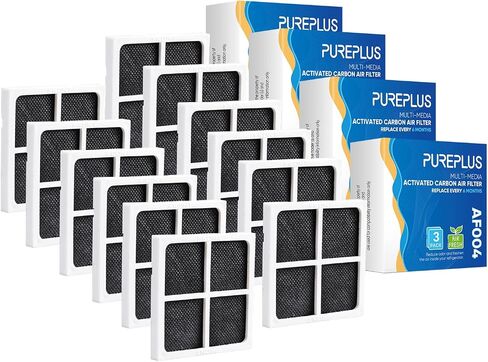 PUREPLUS LT120F Refrigerator Air Filter Replacement for LG LT120F, Kenmore Elite 469918, 9918, ADQ73214402, ADQ73214403, ADQ73214404, ADQ73334008, 12PACK, Dimensions 3.23" X 3.23" in Saudi Arabia