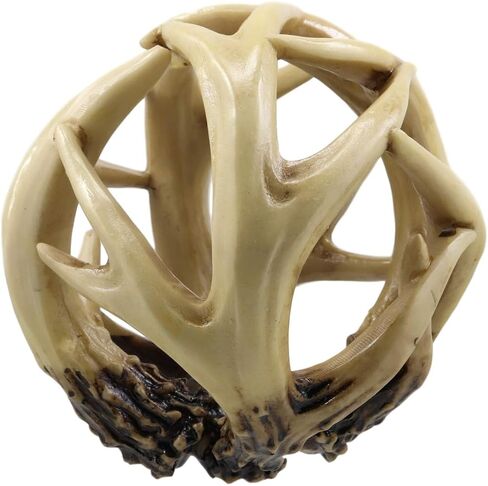 Ebros Gift Wildlife Rustic Buck Elk Deer Stag Entwined Antlers Orb Potpourri Decorative Ball Home Accent Sphere Figurine Paper Weight Mantelpiece Shelves Table Cabin Lodge Decor (1) in Saudi Arabia