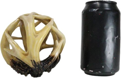 Ebros Gift Wildlife Rustic Buck Elk Deer Stag Entwined Antlers Orb Potpourri Decorative Ball Home Accent Sphere Figurine Paper Weight Mantelpiece Shelves Table Cabin Lodge Decor (1) in Saudi Arabia
