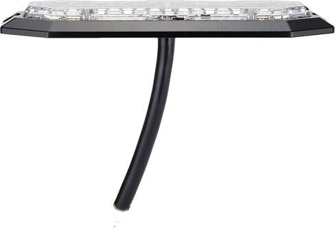 UT01 Surface Mount Warning Strobe Grille Grille Head [SAE Class 1] [Color Dual Color] [IP68] للشرطة وسحب شاحنات البناء A/B/R/W (العنبر/الأبيض ، 6 + 6 LED) in Kuwait