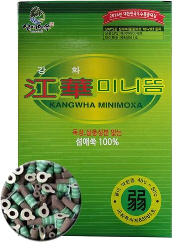 Kanghwa Mini Moxa ، عصا الأعشاب ، 3 أنواع الألوان _180 ea_1box (الأخضر (منتصف)) in Kuwait