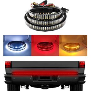 Tailgate Light Bar, 59" LED Tailgate Light Reverse Brake Turning Signal Light Bar, Universal Rear Light Strip for Most Pickup Trailer Truck, Exterior Car Accessories (Triple Row)