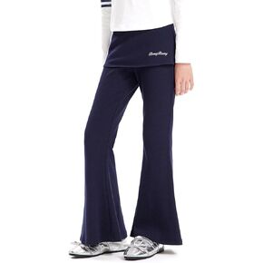 Girls Athletic Leggings Athletic Sweatpants with Pockets Flare Leggings for Girls School Uniform Pants Size 6-16Years