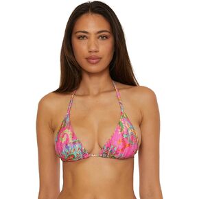 Becca Women's Polynesia Triangle Bikini Top ، قابل للتعديل ، ربطة عنق ، ملابس السباحة