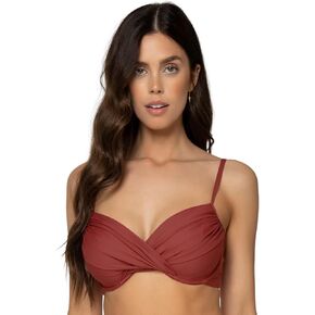 Sunsets Non-Padded Crossroads Swim Top, Tuscan Red, 34E/32F/30G