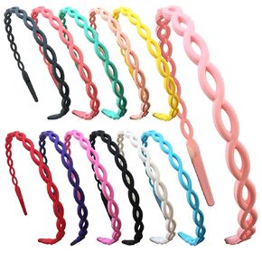 Springtime 12pcs Chain Plastic Headbands for Girls Women Colorful Headbands with Teeth For Kids Teens