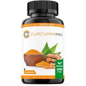 CurcuminPro Complete – High Absorption Turmeric Supplement. Protein-Powered Turmeric Curcumin Capsules with BioSoluble Curcumin for Maximum Effectiveness. Natural Curcumin Supplement (60 Count)