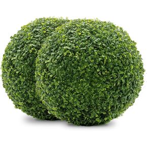 Naturae Decor Ball Topiary Ball - Boxwood Decorative Balls - الكثافة العالية والمظهر الطبيعي - 11 بوصة. حزمة 2