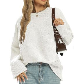 Buauty Womens Oversized Long Sleeve Crewneck Fall Sweaters Chunky Fuzzy Knit Pullover Clothes 2025 Trendy Outfits in Saudi Arabia