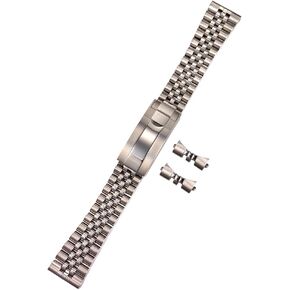 22mm Stainless Steel Jubilee strap Watch Bracelet curved flat end fit for all kinds watches