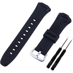 Men's resin watch bands buckle accessories compatible with Casio G Shock GW-530 GW-M500 GW-M530 GW-500 Outdoor sports watch strap bracelet black Wristband