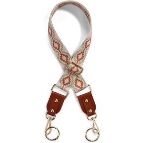 Crossbody Purse Strap for Bogg Bag, 30-51 Inch Adjustable Bag Shoulder Strap Wrap Replacement Stylish Beach Handbag Accessories for Women (Brown Print Style)