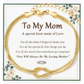 سوار Tarsus Love Knot Mom ، عيد ميلاد أمي يوم عيد الميلاد هدايا المجوهرات للنساء الأم