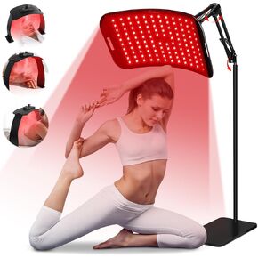 Red Light Therapy for Face and Body, Infrared Red Light Therapy Lamp with Stand, Atomization Function, 660nm Red Light & 850nm Infrared LED Light Therapy Device for Full Body Skin Care