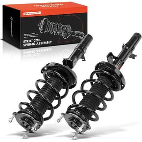 A-Premium Front Pair (2) Complete Strut and Coil Spring Assembly Compatible with Honda Ridgeline 2017-2023, AWD Only, Driver and Passenger Side