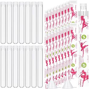 38 Pcs Tampon Flask Set Included Tube Flasks Containers for Women Tampon Reusable Wrappers Funnels for Cruise Event(Sports Style)