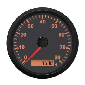 85mm Engine Alternator Tachometer 0-8000RPM REV Counter with Backlight 9-32VDC for Car Motorcycle Boat Yacht (Black&Silver)