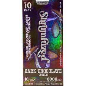 Proprietary Nootropic Gummy 8000mg - Lion's Mane, Reishi, Chaga, and Cordycep Nootropic Tripee Mushroom Blend (10, Dark Chocolate Crunch)