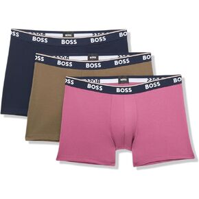 Boss Men's 3 عبوات متعددة اللون Bold Logo Boxer Boxer Boxer