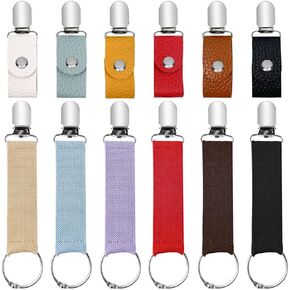 12 PCS Hat Clip PU Leather Beach Hat Holder Elastic Hat Clip for Travel On Bag Luggage Hat Clip for Purse for Women and Men Multi