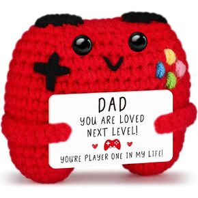 Crochet Game Controller Dad Gifts for Fathers Day Birthday, Best Dad Ever Gifts for Father from Son Daughter