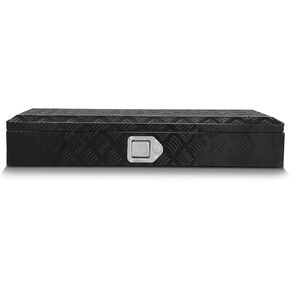 DNA Motoring Truck Truck Tool Box صندوق تخزين قابل للتخزين ، مربع أدوات سرير الشاحنة مربع لسان اللسان صندوق أدوات الشاحنة الألومنيوم لسرير الشاحنة ، مع قفل ومفاتيح ، 34 "L x 6.2" H x 12.8 "W ، Black ، Tbox-T5-006-BK