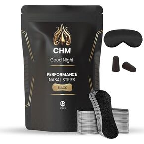 [CHM] Nasal Strips for Snoring - Effective Snoring Solution to Improve Breathing, Nasal Congestion, and Sleep - Breathe Right Nose Strips with Hypoallergenic, Sweatproof Adhesive for Enhanced Airflow