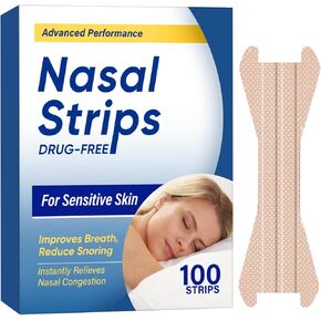 Nasal Strips for Snoring, Protable Snore Stopper, Relieves Nasal Congestion and Breathe Freely