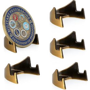 Moligou 5 PCS Challenge Coin Display ، حامل عرض العملة العسكرية ، عملة معدنية ، ستانك ستانك للأعمال الفنية الصغيرة ، الميداليات ، الميداليات (البرونزية)