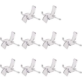 10 Pieces Acrylic Display Holders Acrylic Triangle Display Holder Easel Display Stands Plastic Display Easel Stands Mini Collection Stand Display(Transparent, Small Size)