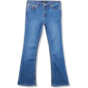 الدين الحقيقي للنساء Becca Mid Rise Bootcut Big T Sitching Denim Jeans