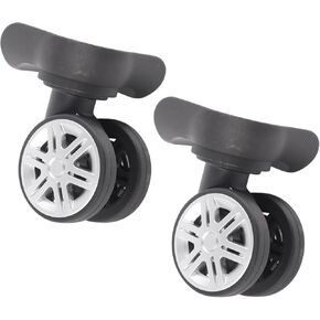 1 عجلات حقيبة أمتعة زوج ، عجلات Universal Trunk Wheels Waggage Park Prape Mute Double Row Rows for Agage Forccase Trolley