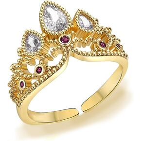 Tangled Rapunzel Spinning Sun Purple Opal Flower Princesses Movie Rings for Women Sundrop Accessories Charm Twist Open Plated Gold Princess Ring Gifts Jewelry