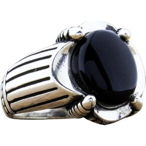 أصلية صلبة 925 من الفضة الاسترليني السوداء أونيكس خاتم للرجال in Kuwait