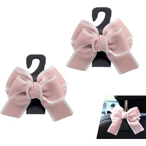 2 PCS Car Hooks, Hidden Cute Hooks Decorative, Multi-functional Car Seatback Hanging Organiser, Universal for Most Cars (Black)