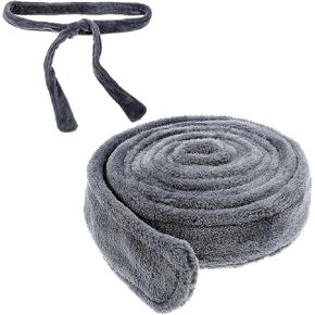 Robe Belt Replacement, Soft Flannel Robe Tie Replacement for Waistband Pajamas Bathrobe Tie Waist Belt Hotel Spa Robes (63-67 Inch, Gray)