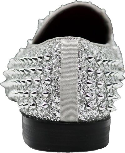 SPK70 Men's Vintage Spike Dress Loafers Slip On Fashion Shoes Classic Tuxedo Dress Shoes in Saudi Arabia