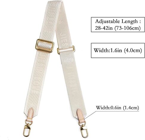 Jiesinlov Purse Strap Replacement Crossbody Adjustable Strap for Speedy (Off White) in Saudi Arabia