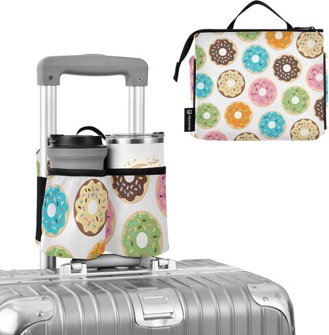 Luggage Cup Holder Travel Portable Free Hand Drink Carrier Suitcase Drinks Beverage Holder Carry-On Bottle Mug Holder Organizer Bag Travelers Accessories in Kuwait
