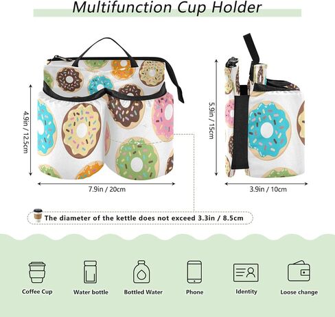 Luggage Cup Holder Travel Portable Free Hand Drink Carrier Suitcase Drinks Beverage Holder Carry-On Bottle Mug Holder Organizer Bag Travelers Accessories in Kuwait