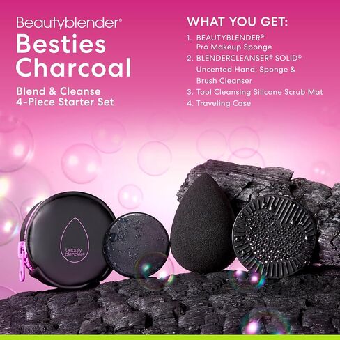 beautyblender Discovery Kit - Makeup Sponge & Makeup Sponge Cleaner, Portable Protection Case, Professional Blending Application, Vegan & Cruelty Free, Made in the USA in Kuwait