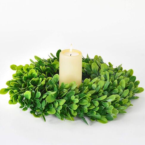 Lvydec 2 Pack Artificial Boxwood Wreath - 11" Mini Green Wreath for Wall, Window, Table Decoration in Saudi Arabia