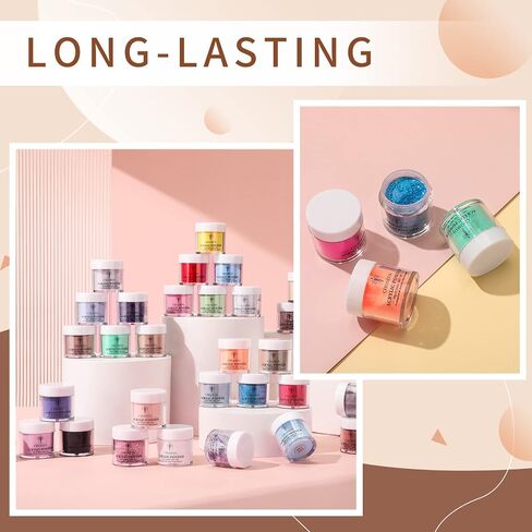 CHOSEOS 36 Colors Acrylic Crystal Powder Set to Achieve Salon Quality Nails At home, Perfect For Beginners And Professionals in Saudi Arabia