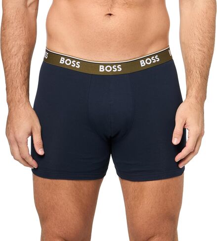 BOSS Men's 3-Pack Multi Color Bold Logo Boxer Briefs in Saudi Arabia