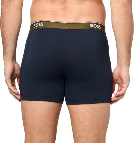 BOSS Men's 3-Pack Multi Color Bold Logo Boxer Briefs in Saudi Arabia