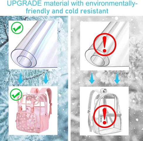 3PCS Pink Clear Backpack, Heavy Duty Transparent Bookbag for Girls Women, Stadium Approved See Through Backpack with Lunch Box (Pink Daisy) in Kuwait