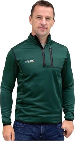 Men's 1/4 Zip Sweat Embroidered Ireland, Sweatshirt Made in Ireland in Kuwait