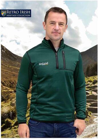Men's 1/4 Zip Sweat Embroidered Ireland, Sweatshirt Made in Ireland in Kuwait
